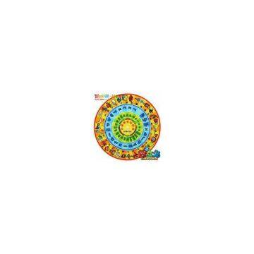 Chinese Pinyin / Character Turntable Plywood Early Childhood Educational Toys for 3 Years