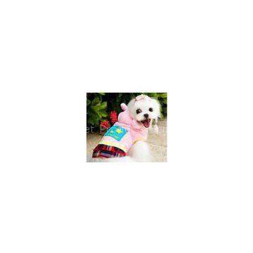 Custom Personalized Dog Clothes Hoodie / Eco-Friendly Cotton PET Apparel Pink Color