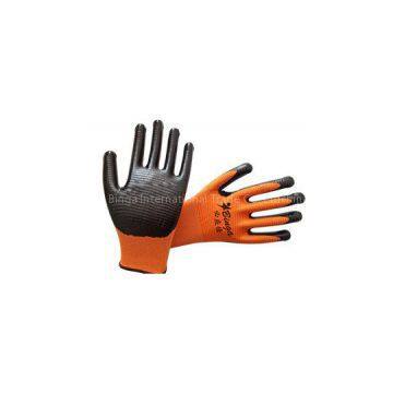 Orange U3 Nitrile Coated Polyester Safety Glove
