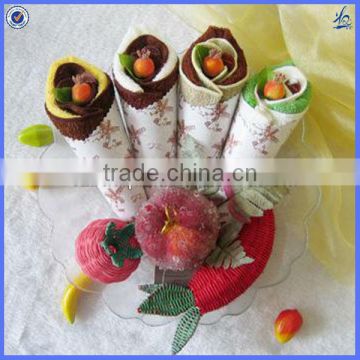 wholesale cake towel gifts/wedding gift cake towel souvenir