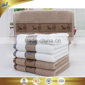 china manufacturer carriage design bamboo face towel for adults jacquarded yarn dyed towels 35cm*75cm