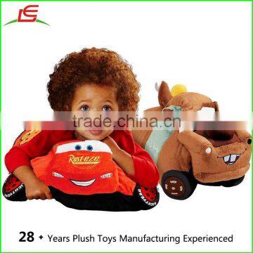 custom cartoon car soft stuffed plush toy for kids gift