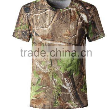 OEM low price military Tshirt 100%cotton camouflage military T-shirt short sleeves o-neck