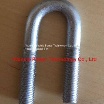 Hot Dip Galvanized Pole Line Hardware Electric Power Fittings U Bolt And Nut