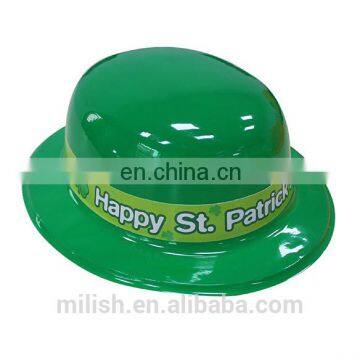 MH-2195 Party Custom logo Green Saint St Patrick Day Derby Bowler Hat