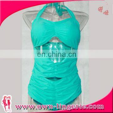 2015 New Hot Spandex Big Size Swimwear Bikini for Fat Woman photo-3