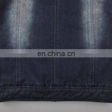 Lastest Design Mens Spring Denim Varisty Jacket With Leather Sleeves photo-6