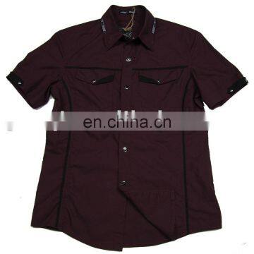 coffee color men button shirt