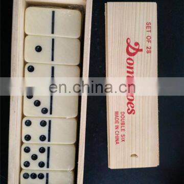 Wooden Box Packing Custom Logo Engraved Dominoes