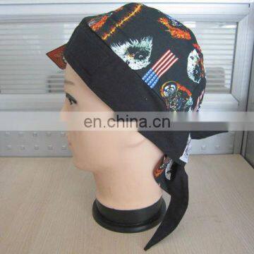 Cheap promotional stylish cotton pirate cap printed kinds of patterns head bandana for adults best prices