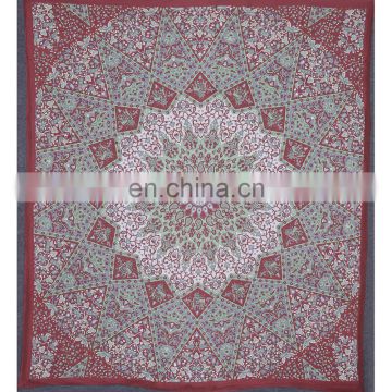 Star Indian Mandala Tapestry Multicolor Round Mandala