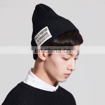 Unisex beanie knit hat with oversized winter hats