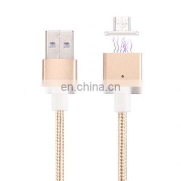 1m Weave Style 2A Magnetic Micro USB to USB 2.0 Data Sync Charging Cable for Samsung