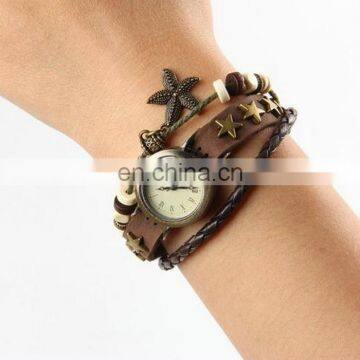 Wholesale Ladies Women Fashion Genuine Charm Lretro Genuine Leather Vintage Watch photo-2