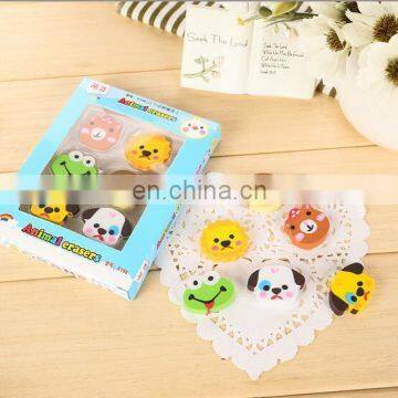 6pcs Animal Design Eraser Set Colorful Cartoon Eraser Set Cartoon Nativity Eraser photo-3