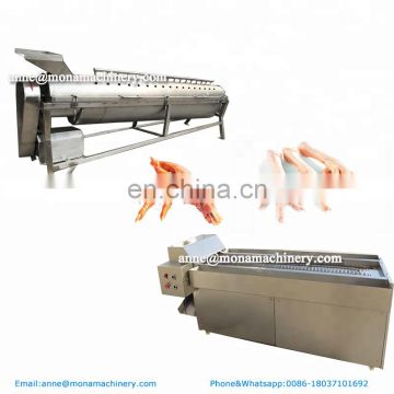 Automatic chicken claw machine/industrial chicken feet cleaning machine/chicken feet peeling processing production line