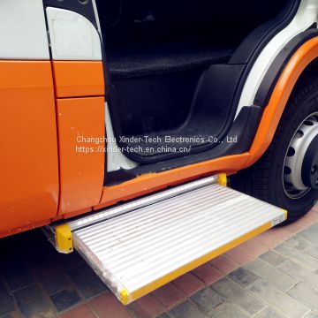 Electric step for caravans