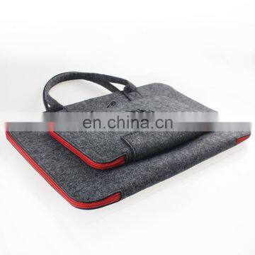 High quality 15 inch felt laptop bags with laser cutting design