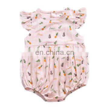 Ins 2019 SUMMER Pineapple Fly Sleeved Girls Romper Newborn Baby Girl Romper Jumpsuit 2colors photo-2