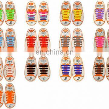 12PCs/ Pack New Unisex Kids Athletic Running No Tie Shoelaces Elastic Silicone Shoe Lace All Sneakers Fit Strap 13 Colors photo-3