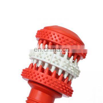 Leakage Food Training Dog Toy Dumbbell Shaped Pet Toys photo-3