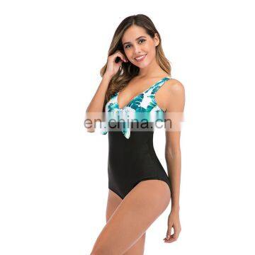 2020 Women's One-Piece Swimsuit Flower Lace Bikini Swimwear OEM photo-5