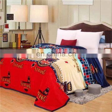 hot selling printing super soft fleece blanket , raschal blanket for winter