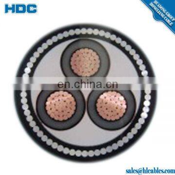 Electrical Cable, 12/20kV 3Cx240mm2/150mm2/300mm2 Cu/XLPE/CWS/ PVC