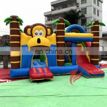 Forest Theme Monkey inflatable bouncy castle bouncer house for sale