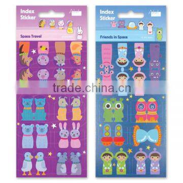 HK Design Scrapbooking Space Animal Cute Cartoon Bookmark Index Tab Sticker photo-4