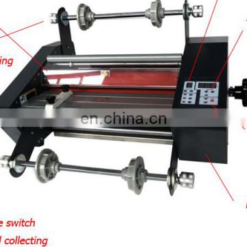 FM360 340mm Width Single/Double Sided laminating  4 rubber roller   Hot & Cold Roll Laminator  For Paper