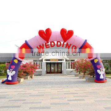 custom ideal modern wedding giant heart shape inflatable wedding arch for sale