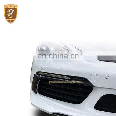 For Porsche 718 Boxster Headlight Lamp Eyebrow Decorative Cover Carbon Fiber Headlight Covers Car Styling