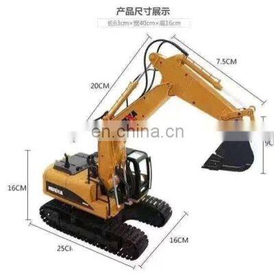 Plastic and Alloy  bucket Vehicle HuiNa 550  1/64 RC Remote Control Moedel Excavator