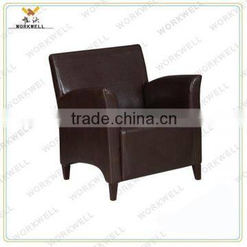 WorkWell PU high quality dining roomsofa chairs with Rubber wood legs Kw-D305