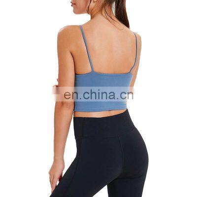 Women Padded Sports Bra Fitness Workout Running Shirts Yoga Tank Top photo-4