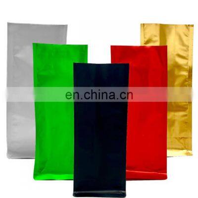 Al Foils Aluminum Foil Eight Sides Seal Package For Tea Green Black Gold White Red Square Bottom Eight-sided Seal Pouch