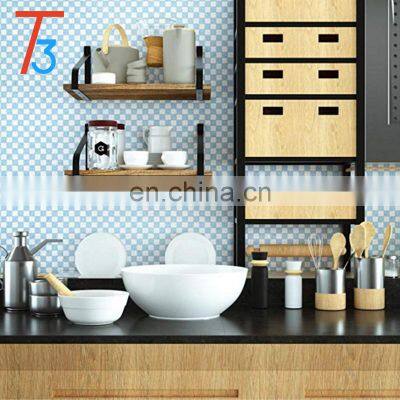 2 Tier Hanging Corner Shelf Wood Wall Floating Shelves Rustic Organizer Displays Storage Rack photo-3