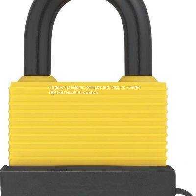 colorful waterproof cover laminated padlock with galvanized or nickel plated finish