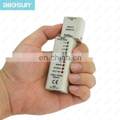 Allosun EM2421 Network Cable Tester RJ45 Diagnose Tool UTP and STP Lan Cable Tester Mini Size Portable photo-4