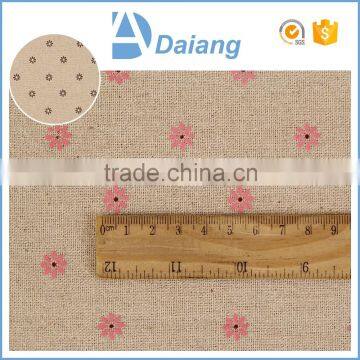  china supplier imitated linen cotton polyester floral printed fabric for garments