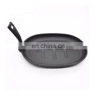 Custom Oval Sizzle Pan Steak Serving Platters With Removable Handle photo-3