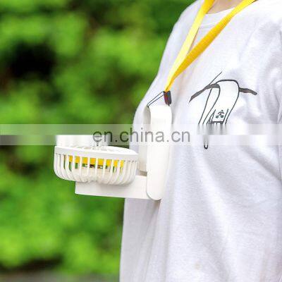 Personal Hand Free Electric Fan Rechargeable Battery Powered Pocket Fan 3 Wind Speeds Oscillating Portable USB Mini Handheld Fan photo-5