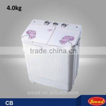 4.0kg two tubs decorated plastic washing machine with spin dryer                        
                                                Quality Choice