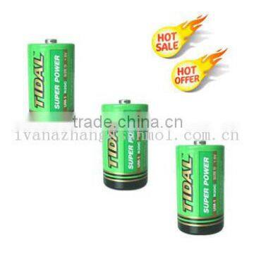 1.5v d size carbon zinc dry battery