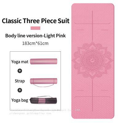 Custom Logo Fitness Equipment Soft Natural Tpe Yoga Mat Material Eco-Friendly TPE Yoga Mat photo-2