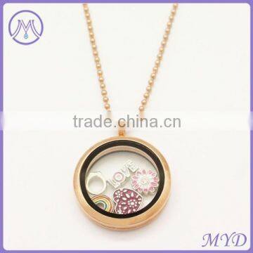 Rose Gold round shaped Personalized locket pendant