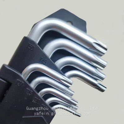 A Set of Matt Lengthened Arm Hex Wrench 9-piece Set of Plum Spanner Combination Maintenance Tools photo-2