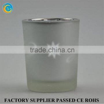 High Matt Glass Candle Holders Golden Factory Manufacturer