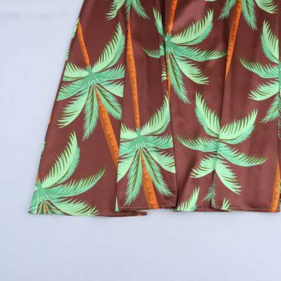 2025 Spring New Product European and American Style Women's Suit Collar Printed Sleeveless Dress for Women photo-4